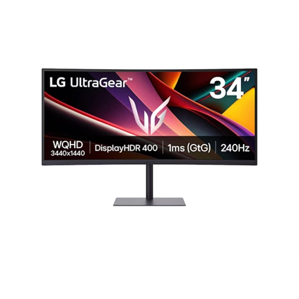 LG 34G630A-B UltraGear gaming monitor 34", WQHD, VA, ívelt 1500R, 240Hz, 1ms GtG, FreeSync Premium