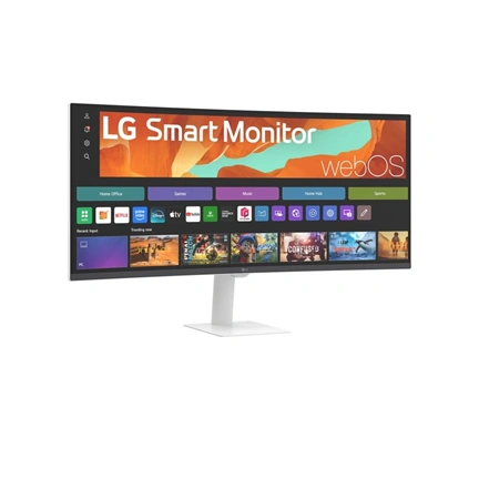 LG 34U601SA-W okos monitor - 34", 21:9, WQHD, ívelt 1800R, VA, 100Hz, fehér