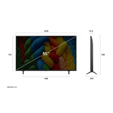 LG 55NANO80A3B televízió - 55" NanoCell AI NANO80 4K Smart TV