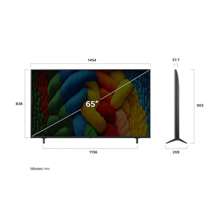 LG 65NANO80A3B televízió - 65" NanoCell AI NANO80 4K Smart TV