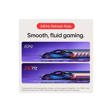 LG Gaming 240Hz IPS monitor 27" 27GR83Q, 2560x1440, 16:9, 400cd/m2, 1ms, HDMI/DisplayPort/USB