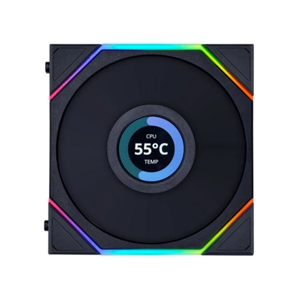 LIAN LI UNI Fan TL LCD Series Reverse Blade 120mm - fekete
