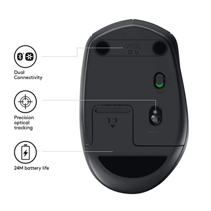 LOGITECH MOUSE M590 Wireless Silent Graphite Tonal
