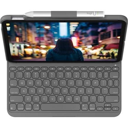 LOGITECH Slim Folio - Oxfordi szürke - UK - iPad (10th gen)