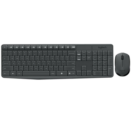 LOGITECH Wireless Combo MK235 Fekete Német