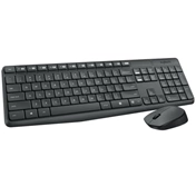 LOGITECH Wireless Combo MK235 Fekete Német