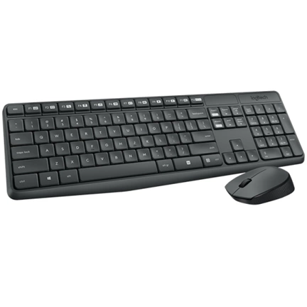 LOGITECH Wireless Combo MK235 Fekete Német
