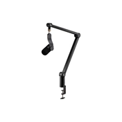 LOGITECH Yeticaster GX Dynamic RGB Gaming Mic with LIGHTSYNC and Premium Desktop Microphone Boom Arm - BLACK