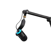 LOGITECH Yeticaster GX Dynamic RGB Gaming Mic with LIGHTSYNC and Premium Desktop Microphone Boom Arm - BLACK