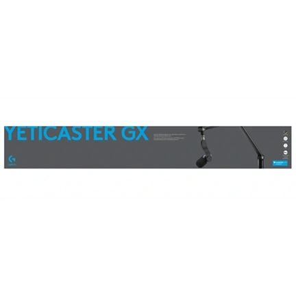 LOGITECH Yeticaster GX Dynamic RGB Gaming Mic with LIGHTSYNC and Premium Desktop Microphone Boom Arm - BLACK