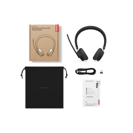 Lenovo Dual-Mode Wireless ANC Headset 6550 (USB-A, Teams)