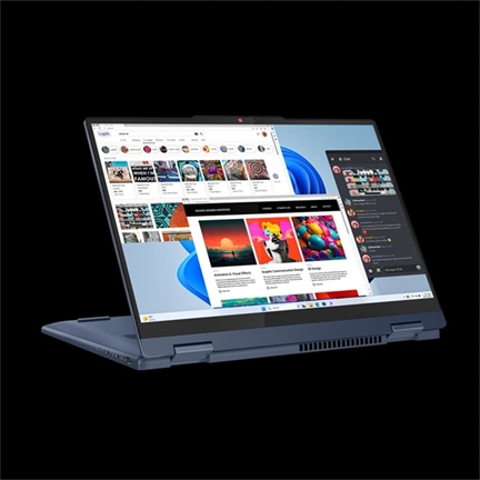 Lenovo IdeaPad 5 2-in-1 14AKP10 notebook 14" WUXGA, AMD Ryzen AI 5 340, 16GB, 512GB SSD, Windows 11 Home, kozmikus kék
