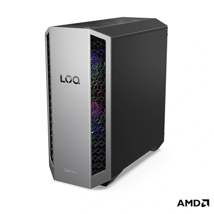 Lenovo LOQ Tower 26ADR10 gaming PC, AMD Ryzen 7 8745HX, 16GB DDR5, 512GB SSD, RTX 5060 8GB, nincs OS