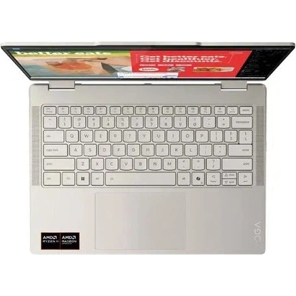 Lenovo Yoga 7 2-in-1 14AGP11 notebook 14" WUXGA OLED, AMD Ryzen AI 5 435, 16GB, 512GB SSD, nincs OS, kagylóbézs
