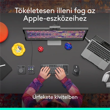 Logitech MX Master 4 for Mac vezeték nélküli egér haptikus visszajelzéssel, 8000dpi, Space Black