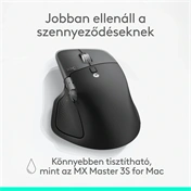 Logitech MX Master 4 for Mac vezeték nélküli egér haptikus visszajelzéssel, 8000dpi, Space Black