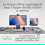 Logitech MX Master 4 for Mac vezeték nélküli egér haptikus visszajelzéssel, 8000dpi, Space Black