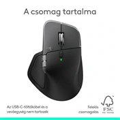 Logitech MX Master 4 for Mac vezeték nélküli egér haptikus visszajelzéssel, 8000dpi, Space Black