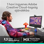 Logitech MX Master 4 for Mac vezeték nélküli egér haptikus visszajelzéssel, 8000dpi, Space Black