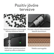 Logitech MX Master 4 for Mac vezeték nélküli egér haptikus visszajelzéssel, 8000dpi, Space Black