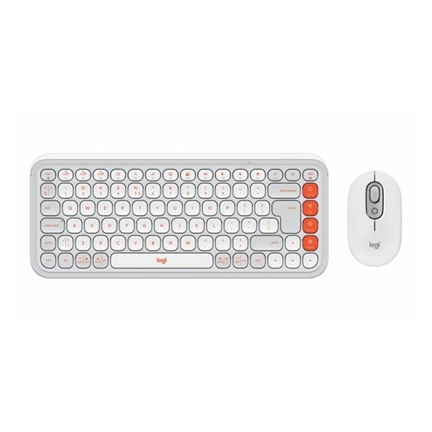 Logitech Pop Icon Wireless Keyboard Combo Off White US