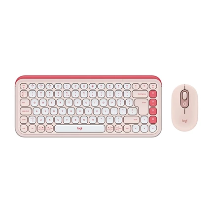 Logitech Pop Icon Wireless Keyboard Combo Pink US