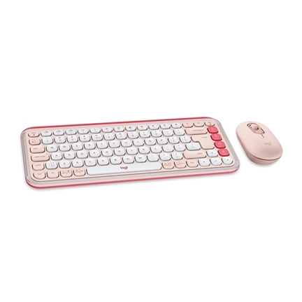 Logitech Pop Icon Wireless Keyboard Combo Pink US