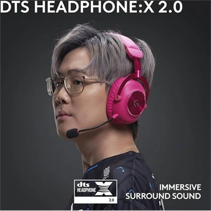 Logitech Pro X 2 Lightspeed Wireless Bluetooth Gaming Headset Magenta