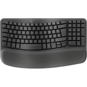 Logitech Wave Keys + Lift Combo ergonomikus billentyűzet + egér, Bt + 2,4GHz vezeték nélküli, angol (US), grafitszürke