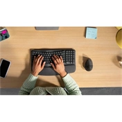 Logitech Wave Keys + Lift Combo ergonomikus billentyűzet + egér, Bt + 2,4GHz vezeték nélküli, angol (US), grafitszürke