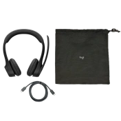 Logitech Zone 305 fejhallgató - vezeték nélküli, mikrofonos, Teams változat, natív Bluetooth
