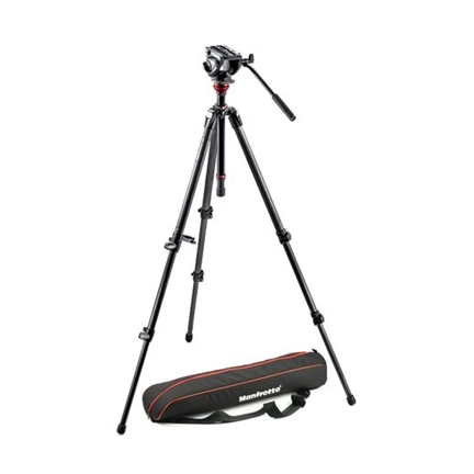 Manfrotto 755CX3 karbon videó állvány vízszintezhető középoszloppal és MVH500AH videó fej szett Manfrotto 755CX3 karbon videó állvány vízszintezhető középoszloppal és MVH500AH videó fej szett