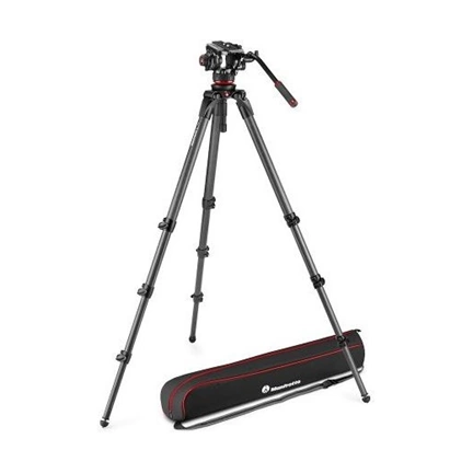 Manfrotto 504x fluid videó fej és 536 4 szekciós karbon videó állvány szett