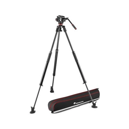 MANFROTTO 504x fluid videó fej 635 fast karbon szimpla lábú állvánnyal