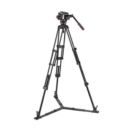 MANFROTTO 504x fluid videó fej alu ikerlábas állvánnyal földterpesszel