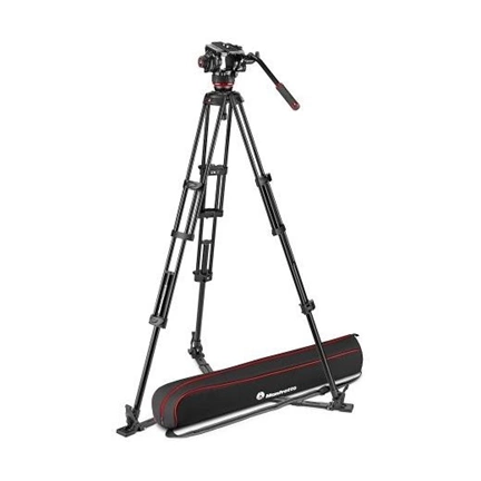Manfrotto 504x fluid videó fej és alu ikerlábas videó állvánny földterpesz állványszett Manfrotto 504x fluid videó fej és alu ikerlábas videó állvánny földterpesz állványszett