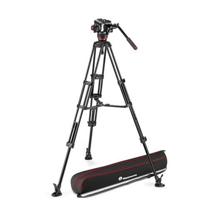 MANFROTTO 504x fluid videó fej alu ikerlábas állvánnyal, középterpesz