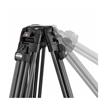 MANFROTTO 509 Video fej + 645 Fast karbon állvány, 2n1 terp. ikerláb MVK509TWINFC