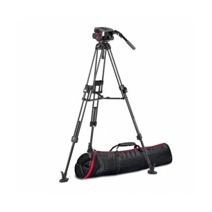 MANFROTTO 509 Video fej + 645 Fast karbon állvány, 2n1 terp. ikerláb MVK509TWINFC