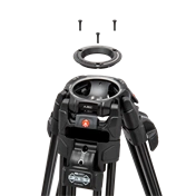 MANFROTTO 526 Pro Video fej + 645 Fast Alu állvány, 2n1 terp. ikerláb MVK526TWINFA