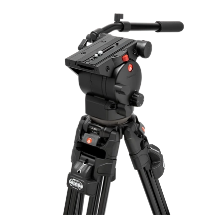 MANFROTTO 526 Pro Video fej + 645 Fast Alu állvány, 2n1 terp. ikerláb MVK526TWINFA