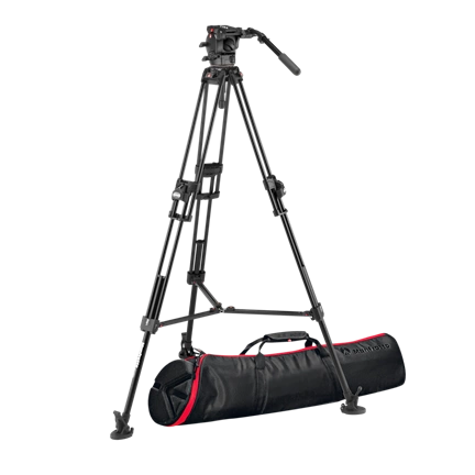 MANFROTTO 526 Pro Video fej + 645 Fast Alu állvány, 2n1 terp. ikerláb MVK526TWINFA