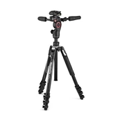 MANFROTTO Befree live 3D kit: alu állvány csatos láb+3D live fluid fej