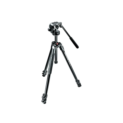 Manfrotto Hobbist 290 XTRA 3 szekciós fotó állvány és 128CR videó fej állványszett Manfrotto Hobbist 290 XTRA 3 szekciós fotó állvány és 128CR videó fej állványszett