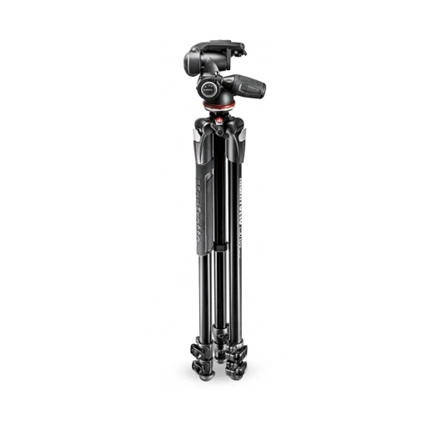Manfrotto Hobbist 290 XTRA 3 szekciós fotó állvány és MH804-3W 3D fotó fej állványszett Manfrotto Hobbist 290 XTRA 3 szekciós fotó állvány és MH804-3W 3D fotó fej állványszett