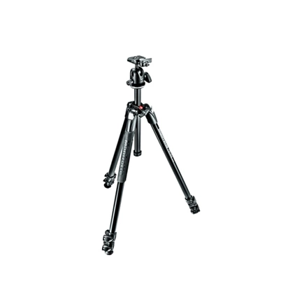 Manfrotto Hobbist 290 XTRA 3 szekciós fotó állvány és 496RC2 gömbfej állványszett Manfrotto Hobbist 290 XTRA 3 szekciós fotó állvány és 496RC2 gömbfej állványszett