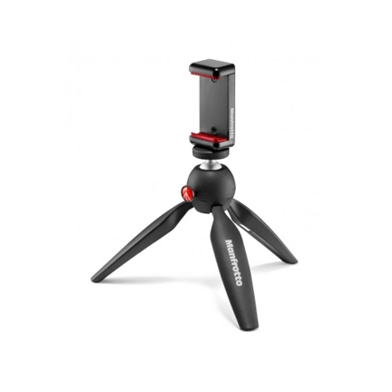 MANFROTTO MINI TRIPOD BK W/ PHONE CLAMP MKPIXICLAMP-BK