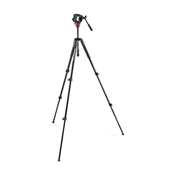 Manfrotto alu video tripod 190X + MVH500AH fluid fej lapos alappal 