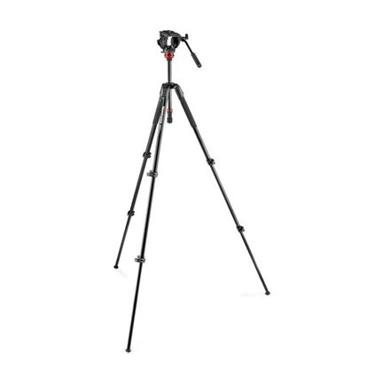 Manfrotto alu video tripod 190X + MVH500AH fluid fej lapos alappal 