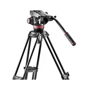 MANFROTTO MVH502A pro fej, 546B alu állvány, ikerláb, középterpesz